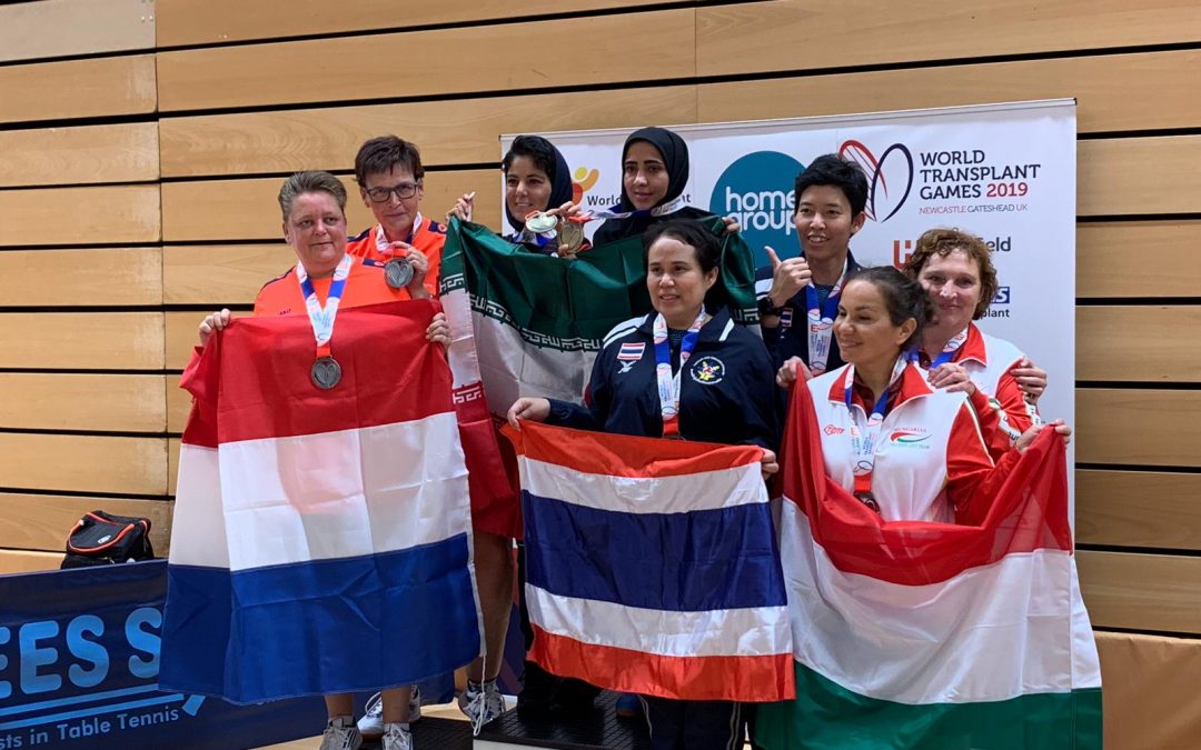 Tafeltennissers winnen 3 medailles op Transplant Games 2019