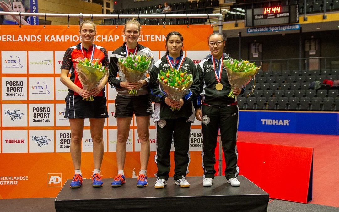 Rachel Gerarts en Shuo Han Men winnen dubbel op NK Tafeltennis