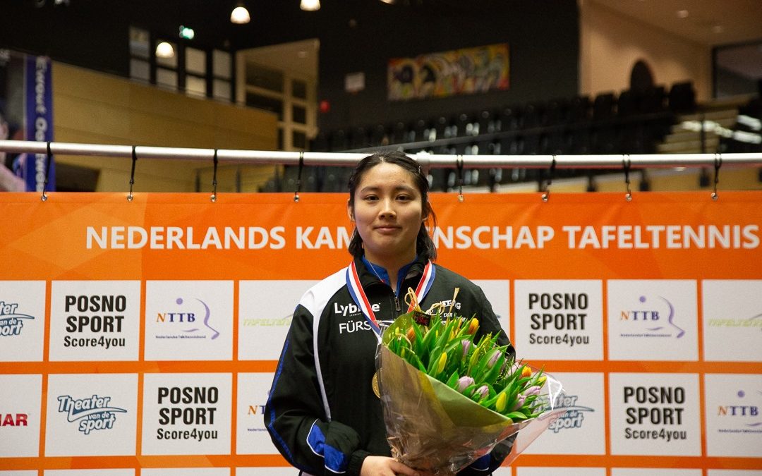 Shuohan Men Nederlands Kampioen dames enkelspel