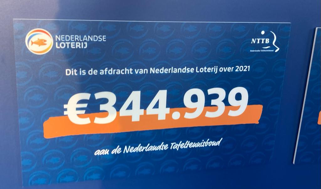 De Nederlandse Loterij steunt de tafeltennissport